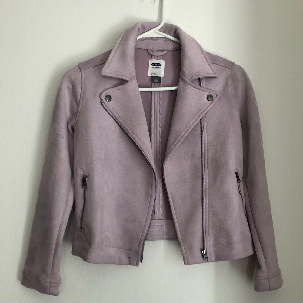 Suede biker jacket